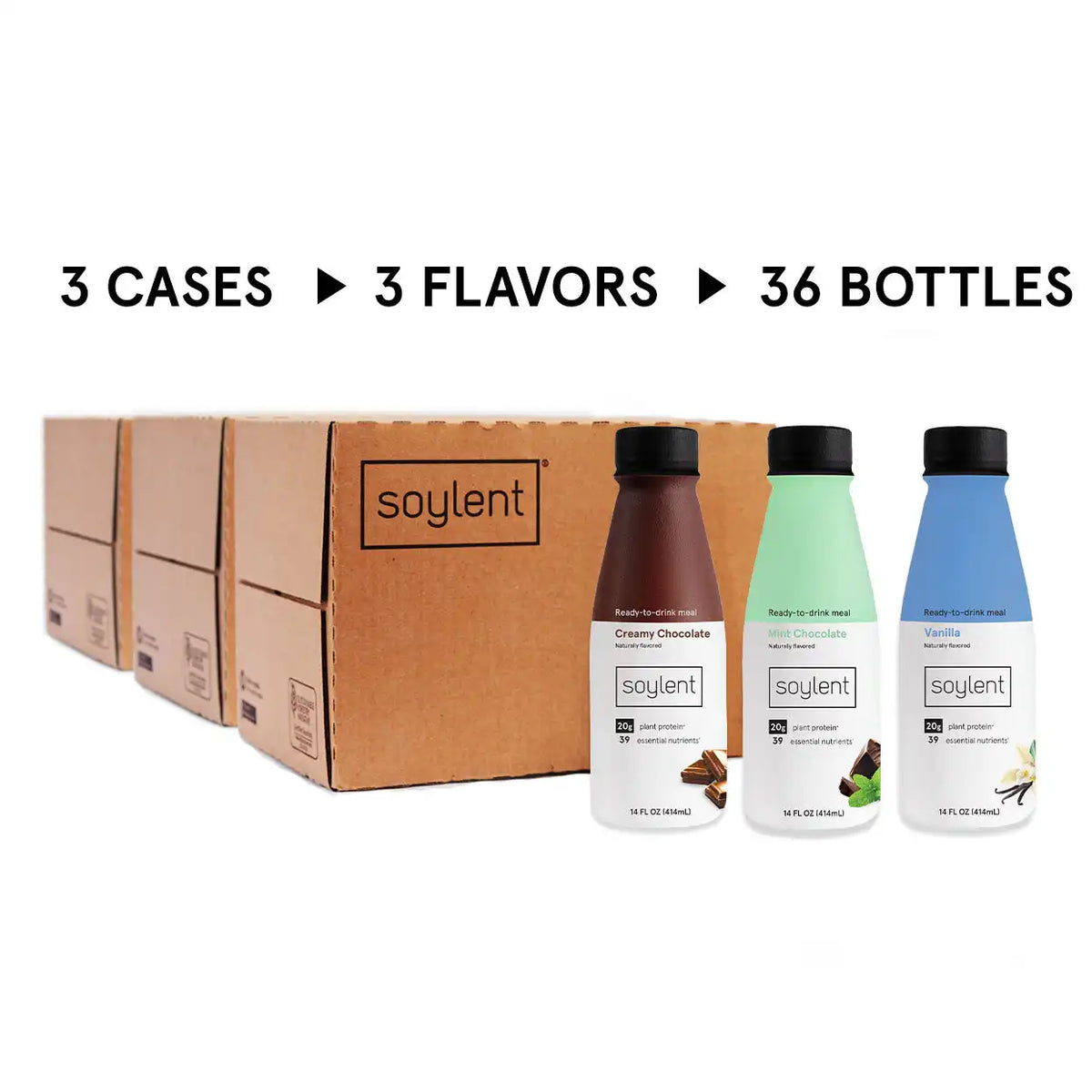 Soylent complete meal starter pack 36 bottle bundle