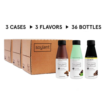 Soylent complete meal chocolate lover's 36 bottle bundle